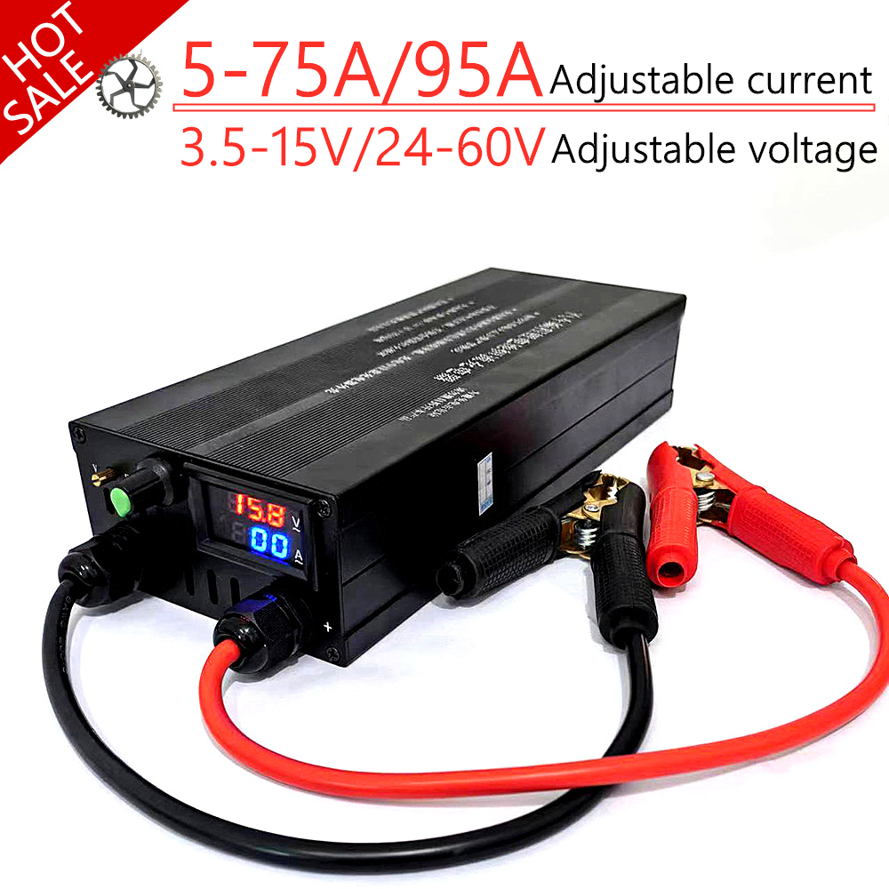 12v バッテリー充電器 75A 14.6v Lifepo4 充電器 48V 50A 車の高速充電リチウム電池充電器 4S 8S 13S 16S リチウムイオン充電器部品