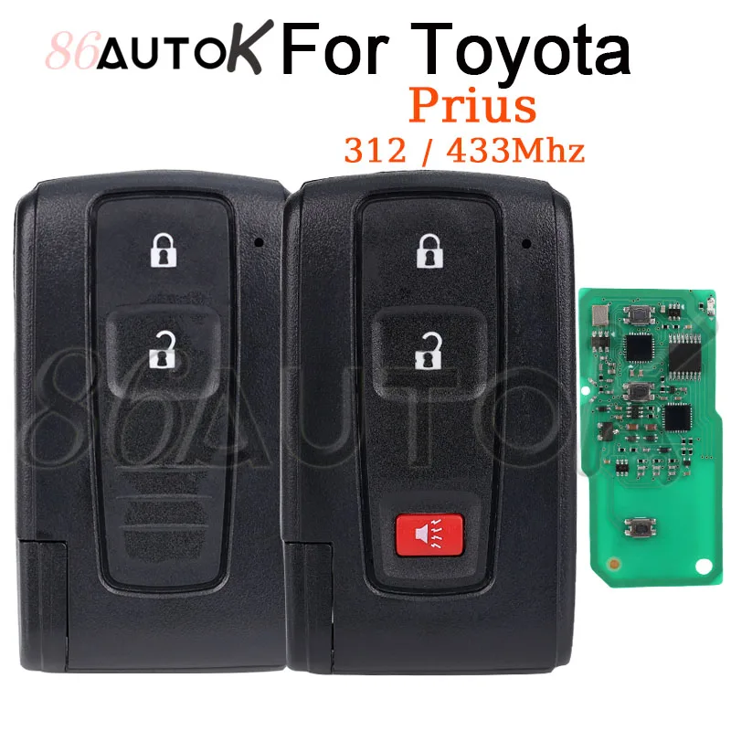 車のリモートコントロールキートヨタプリウス 2004-2009 キーレスゴーキーフォブ 4D チップ 312/433MHz キー FCC MOZB21TG MOZB31EG 車のキー
