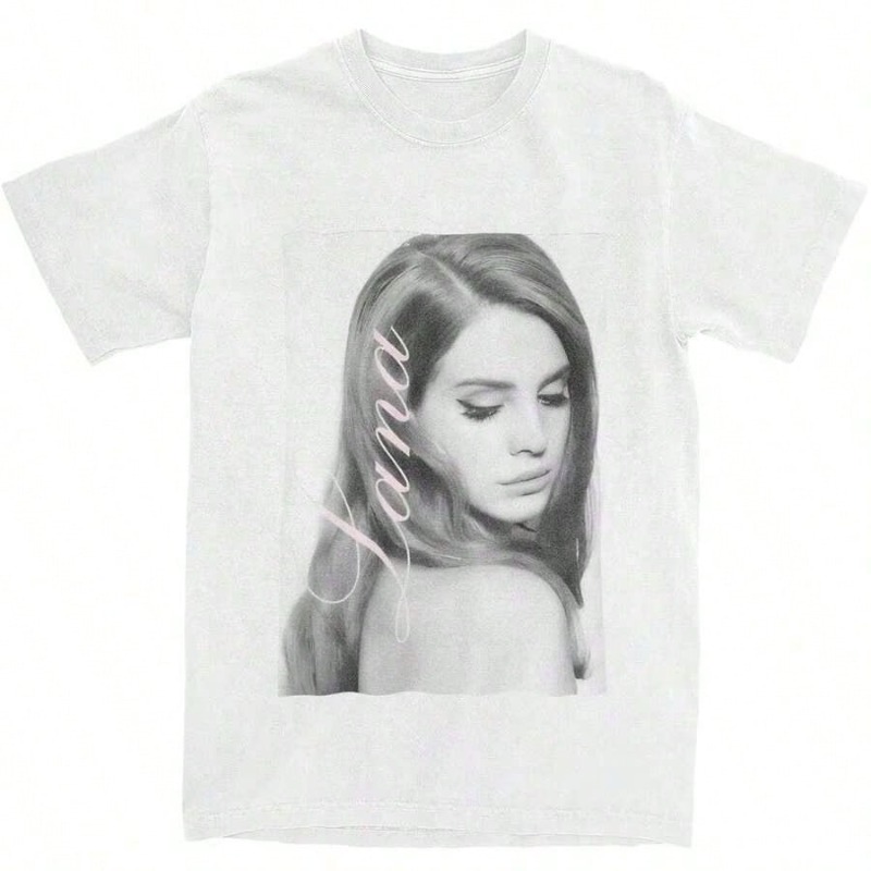 Y2K 原宿レトロ Tシャツトレンディなラナ・デル・レイプリント Tシャツ夏の新しいスタイル男性と女性の両方に適しています