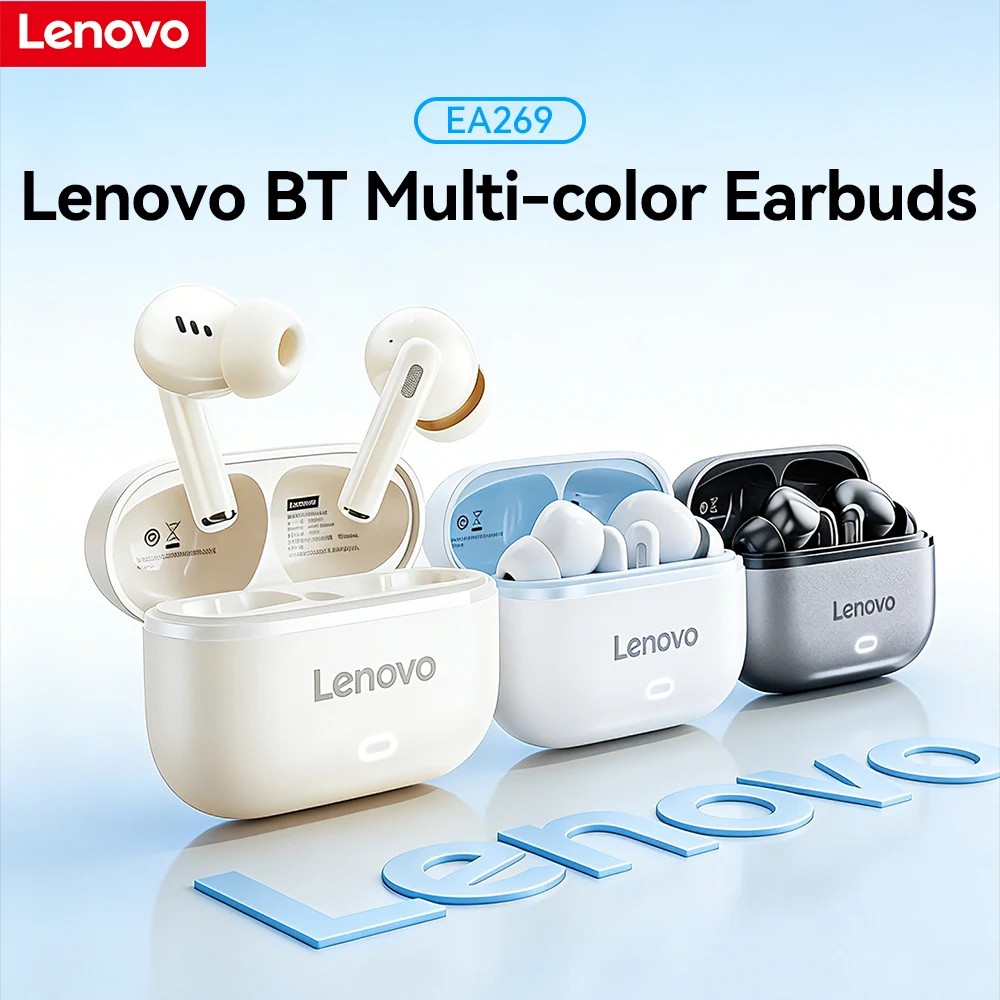 オリジナルレノボ EA269 Bluetooth ワイヤレスイヤホンゲーミングヘッドセット低遅延耳イヤフォンハイファイサウンドヘッドフォン TWS マイク付き