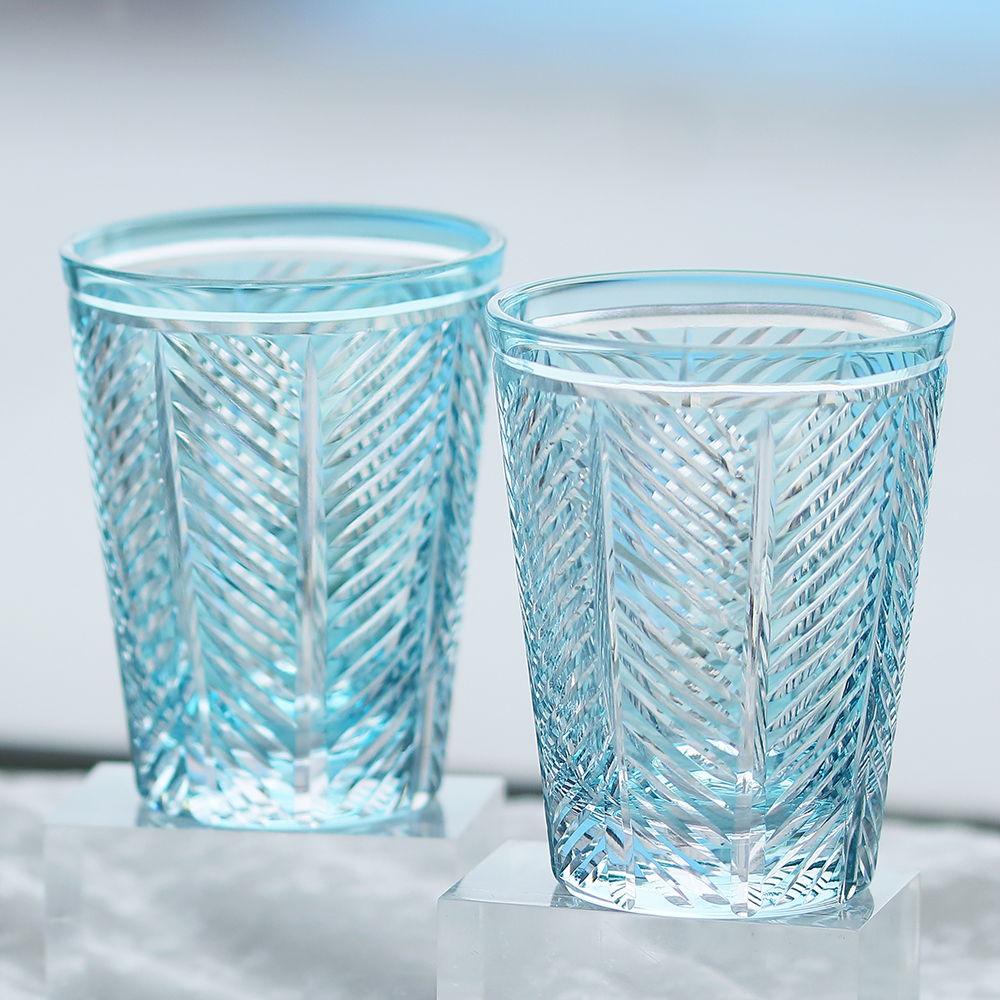 スカイブルー 280ml 手彫り彫刻クラシックデザインウイスキー & ワインカクテル限定版ギフトボックス付き