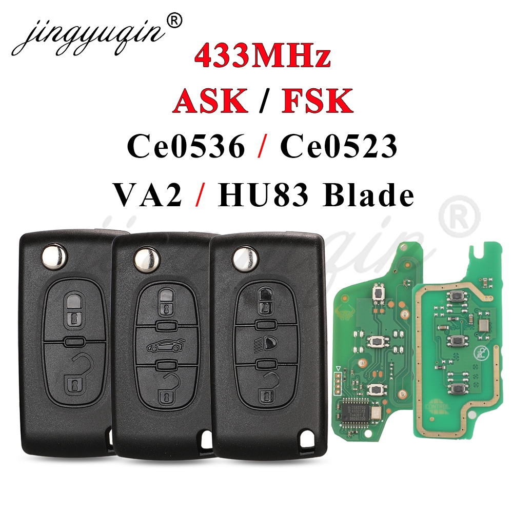 Filp リモート車のキー 433MHz ID46 シトロエン C1 C2 C3 C4 C5 ベルランゴピカソプジョー 207 307 308 408 RCZ フィアット CE0536 CE0523 2/3BT