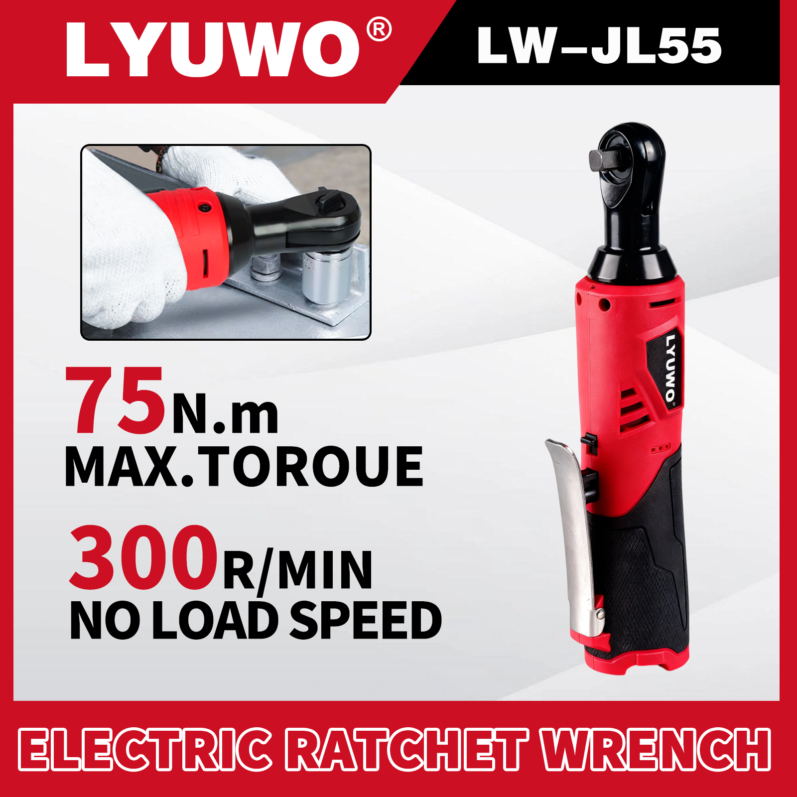 コードレスラチェットレンチ 3/8 ''電動充電式ドライバー除去ネジナット車の修理ツール 12 V/18 V バッテリー用