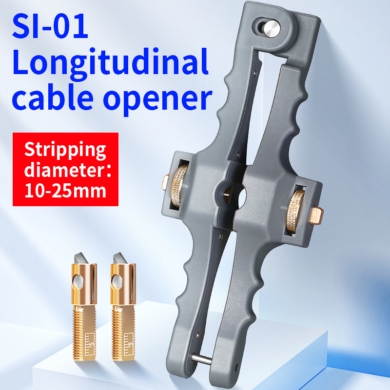 SI-01 光ファイバーケーブルストリッパー縦開口ナイフシースケーブルスリッター 10-25 ミリメートルケーブルカッタープラスチックタイプ