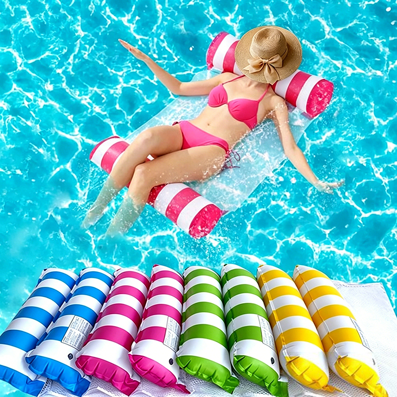 折りたたみ式水インフレータブルハンモックソファフローティングベッド夏背もたれプールラウンジチェア排水溝付きスイミングプールパーティー用
