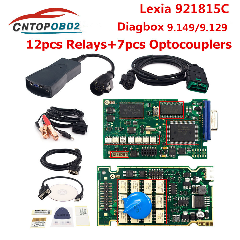 Diagbox 9.149 lexia 3 フルチップ PP2000 9.129 ネイティブ自動スキャナ Lexia3 OBD2 車診断ツールシトロエン/プジョー 2023 まで