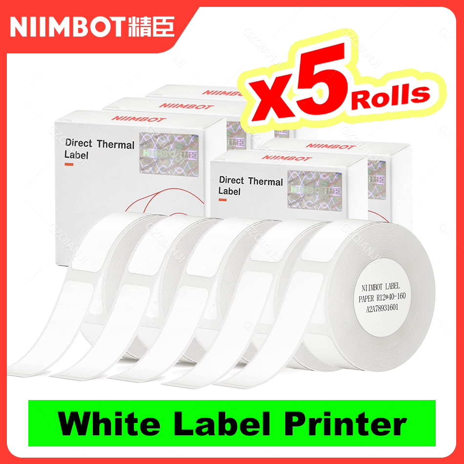 Niimbot D11 D110 D101 ラベル紙白ステッカー 12*50 ミリメートル 15*30 ミリメートル 12*40 ミリメートル公式ラベルメーカー用熱防水印刷