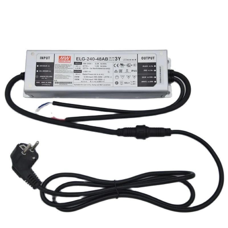 Led ドライバー ELG-240-48AB-3Y 240 ワット LM301H EVO 成長ライト量子ボード電源調光可能プラグねじ込みコネクタ屋内