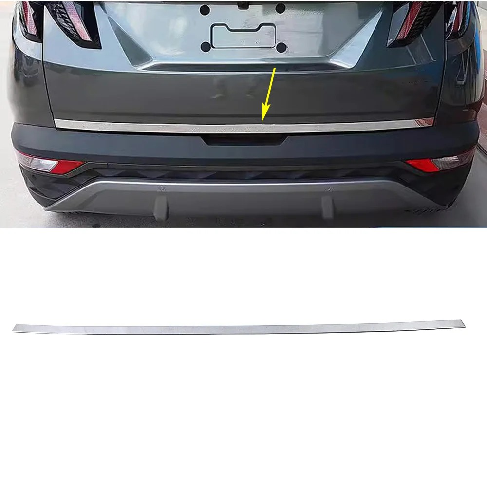 ヒュンダイツーソン NX4 2021-2025 車のリアトランクドアテールゲートトリムストリップクローム変更ステンレス鋼飾るステッカー