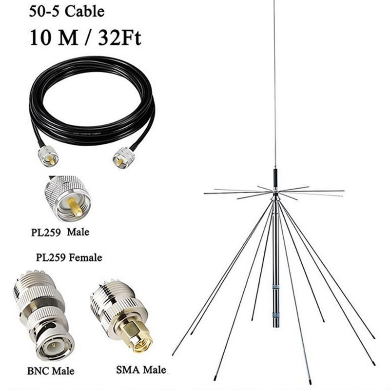 D3000N 強力な広帯域、UWB ディスコーンアンテナダイヤモンド VHF、UHF、SDR、PL259、SO239-k コネクタと互換性、25-3000MHz