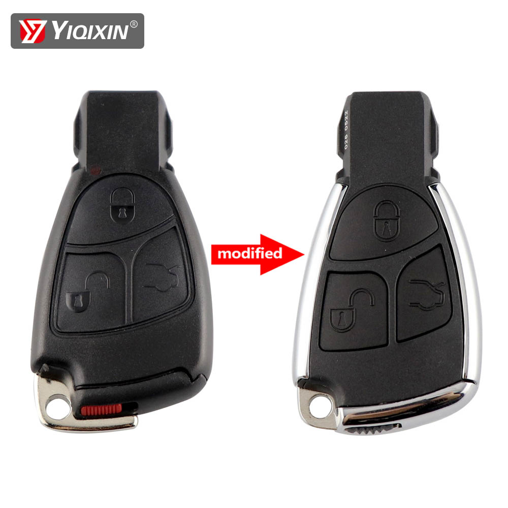 YIQIXIN 3 ボタンリモート車のキーシェルカバーケースメルセデスベンツ B CLS CES ML CLA CLK CL W203 W204 W205 W210 W211 W212