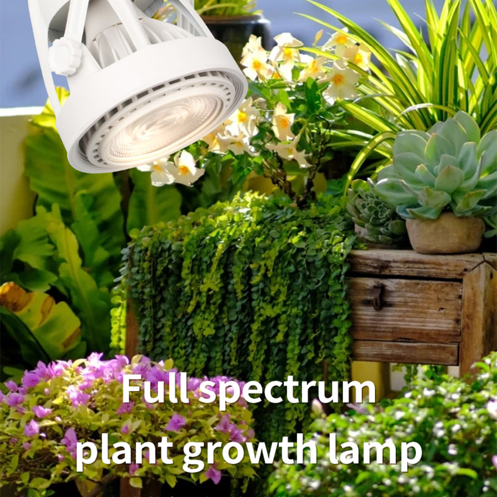 LED 成長ライト LED トラックライト E27 電球フルスペクトル植物ランプレール照明 30 ワット屋内成長テント植物成長ライト