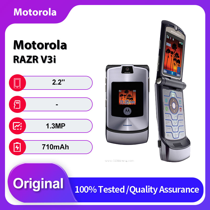 オリジナルロック解除モトローラ RAZR V3i 2 グラム 1.3MP Bluetooth 携帯電話ロシア語アラビア語キーボード