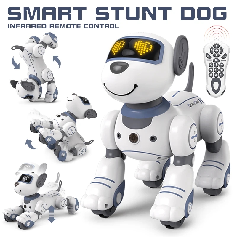 インテリジェントプログラミング RC ロボットスタント犬電子ウォーキングダンス子犬タッチセンシングリモコンペットの犬キッズボーイズおもちゃ