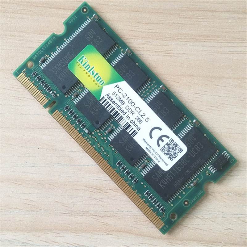 新しいDDRノートパソコン用メモリRAM SO-DIMM DDR1 400/333 MHz PC3200/PC2700/PC2100 200ピン 512MB SodimmノートブックメモリRAM用
