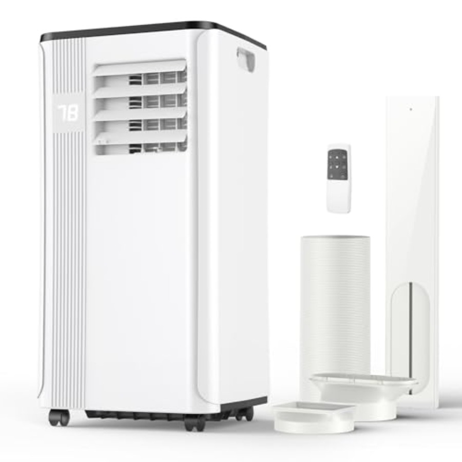 ポータブルエアコン - 2026 アップグレードされた 10000 BTU ポータブル AC 寝室キッチン小さな部屋用、ホワイト ABS プラスチック、3-in-1 クール