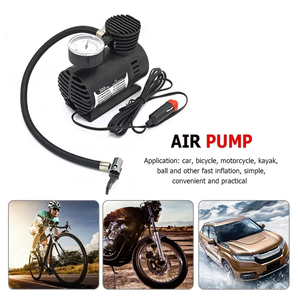 ミニカーエアポンプインフレポンプ 12V 220 ワット機関車エアコンプレッサータイヤミニチュア車のタイヤ高品質自動車修理アクセサリー