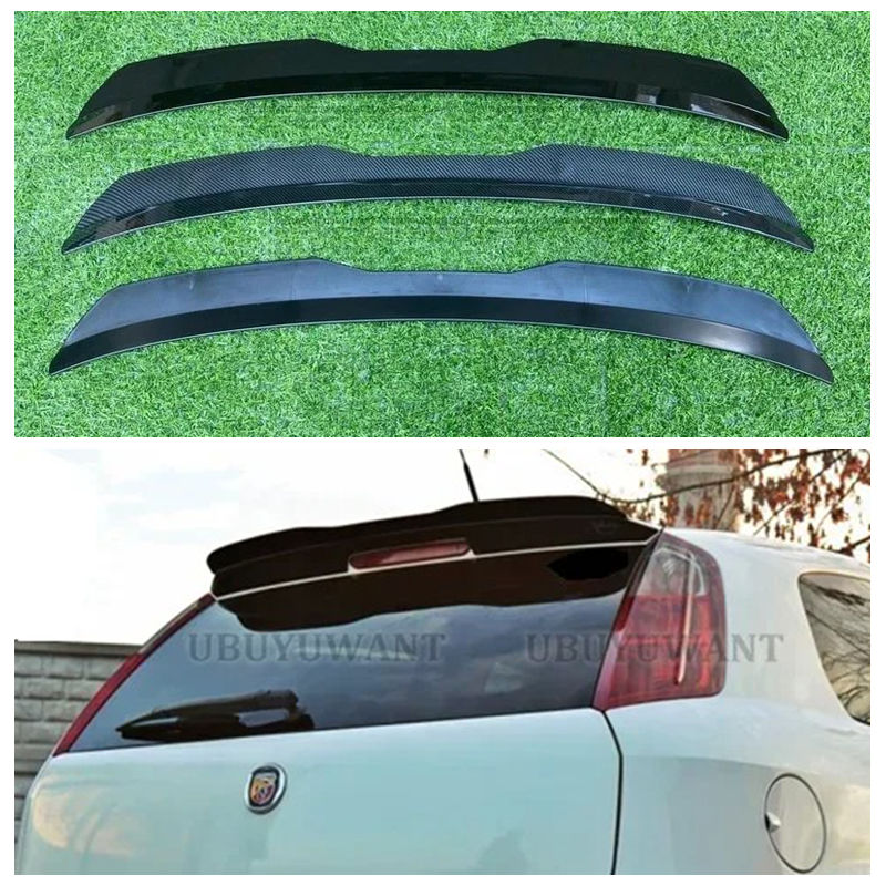 フィアットグランデプントアバルト 2007-2010 車のテールトップウィンドスポイラーリアトランクルーフスポーツウイングユニバーサル