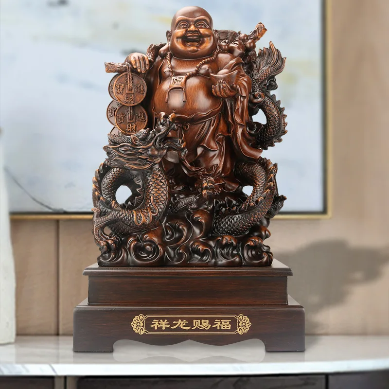 中国樹脂笑う仏像 4 スタイルの幸運の龍亀仏現代アート彫刻家の装飾