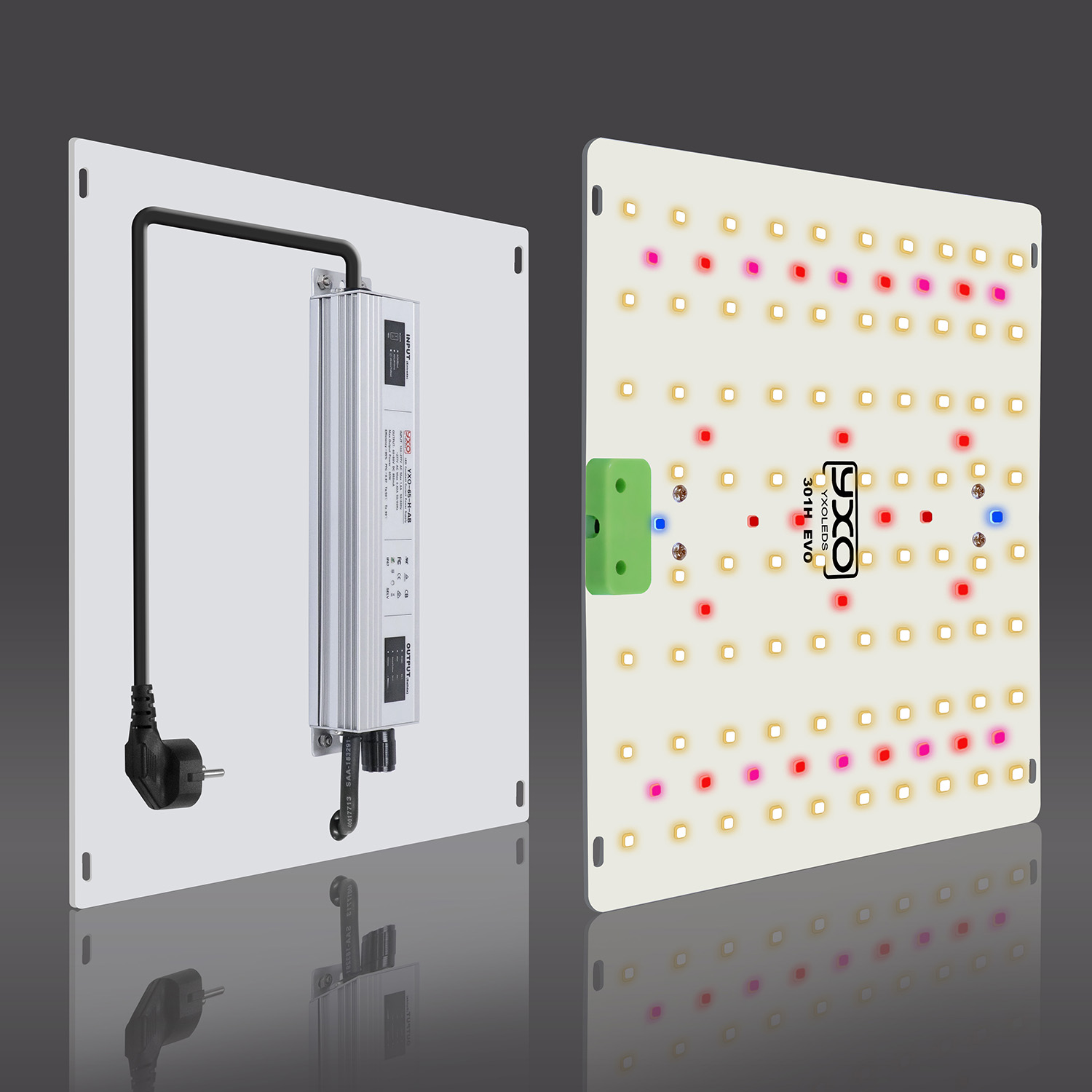 LED Grow Light 180W Sam-sung LM301H EVO Diodes Full Spectrum Grow Light High PPFD For 3x3FT Coverage, Veg and Blooming