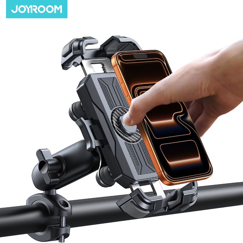 Joyroom オートバイ自転車電話ホルダーマウント 振動ダンパー付き ユニバーサル自転車電話ホルダー 自転車スクーター ATV/UTV 用