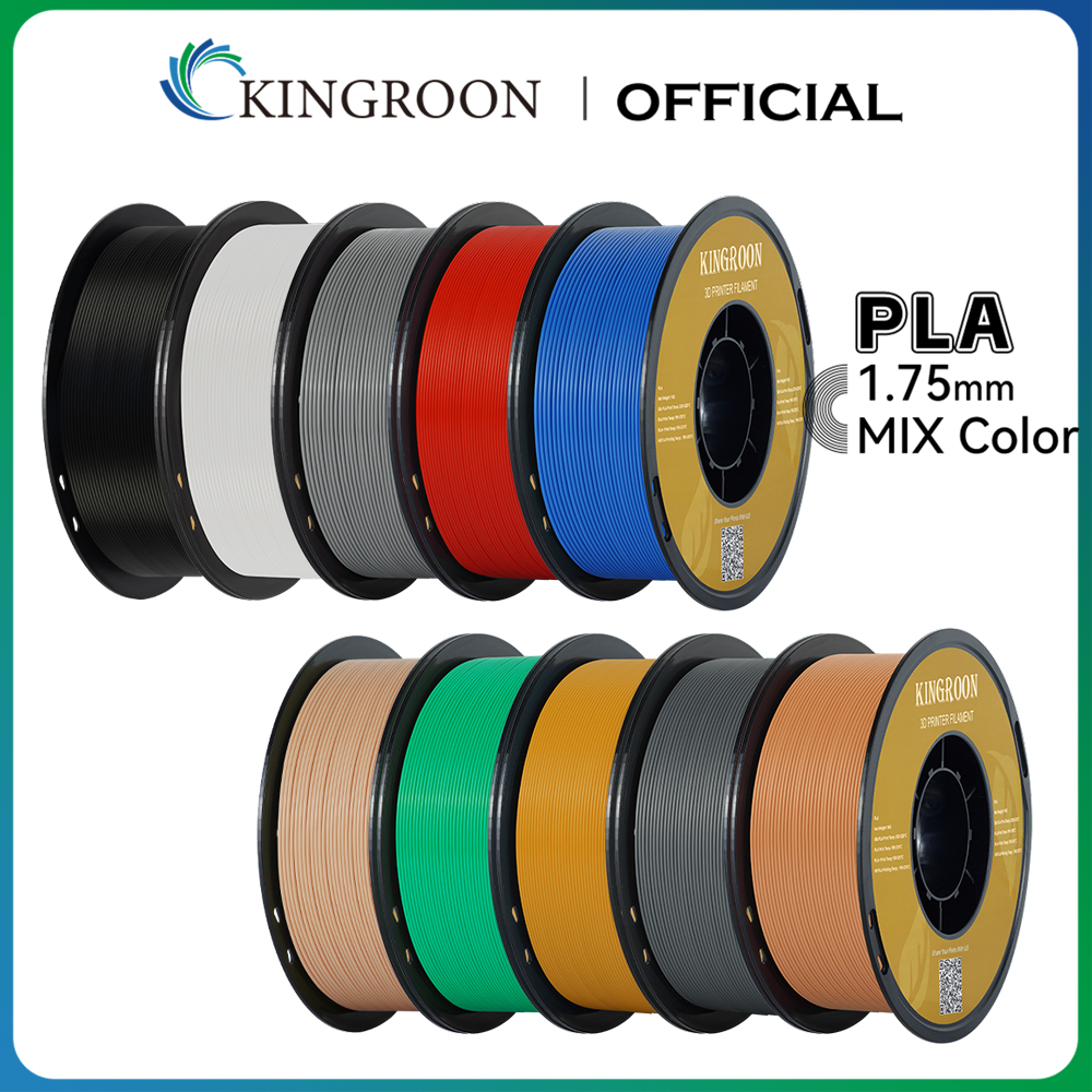 KINGROON PLA フィラメント 1.75 ミリメートル 5/10 キロ PLA プラスチック 3D プリンタ、標準 1 キロ/ロール 3D 印刷フィラメントミックスカラー地方発送