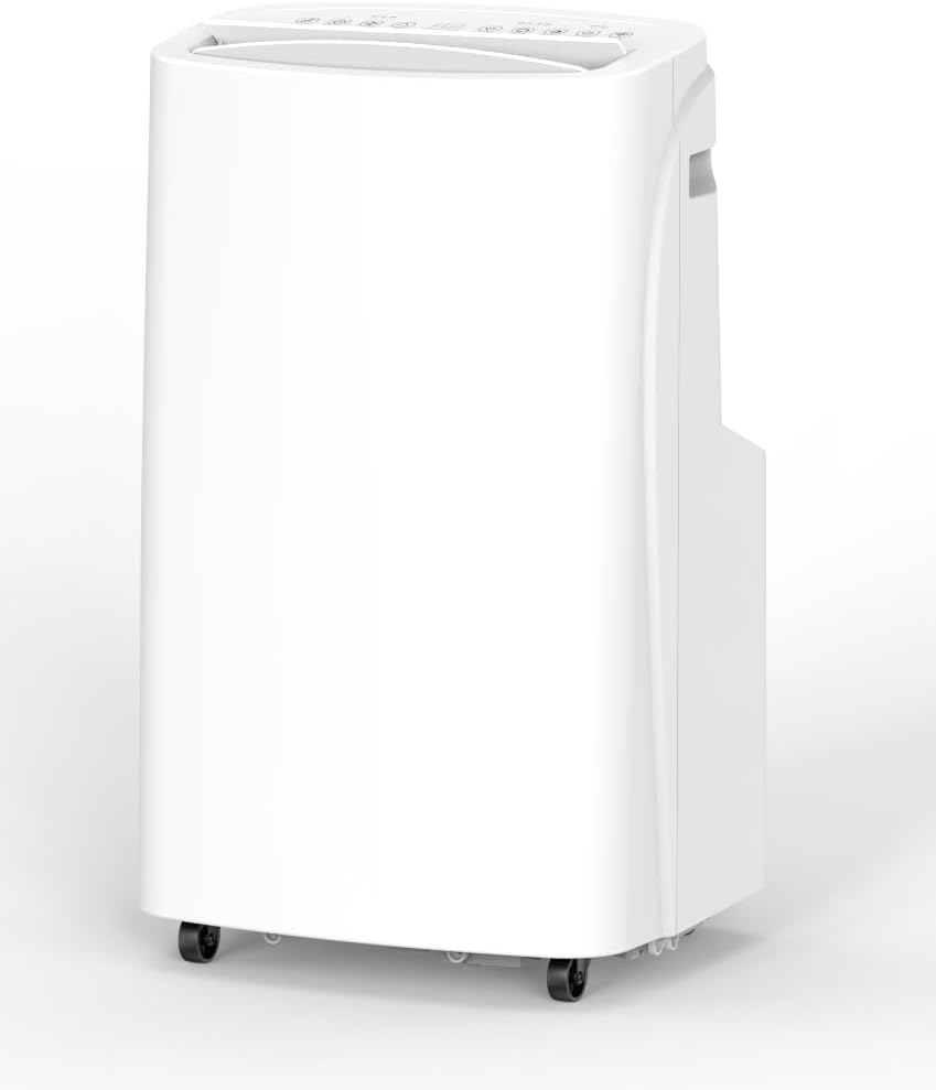 ポータブルエアコン 14000 BTU、Wi-Fi スマート AC ユニットは最大 700 平方メートルまで冷却します。フィート、3-in-1 冷却/除湿/ファン、リモコン付き、360° 回転ホイールで寝室や広い部屋でも簡単に移動可能