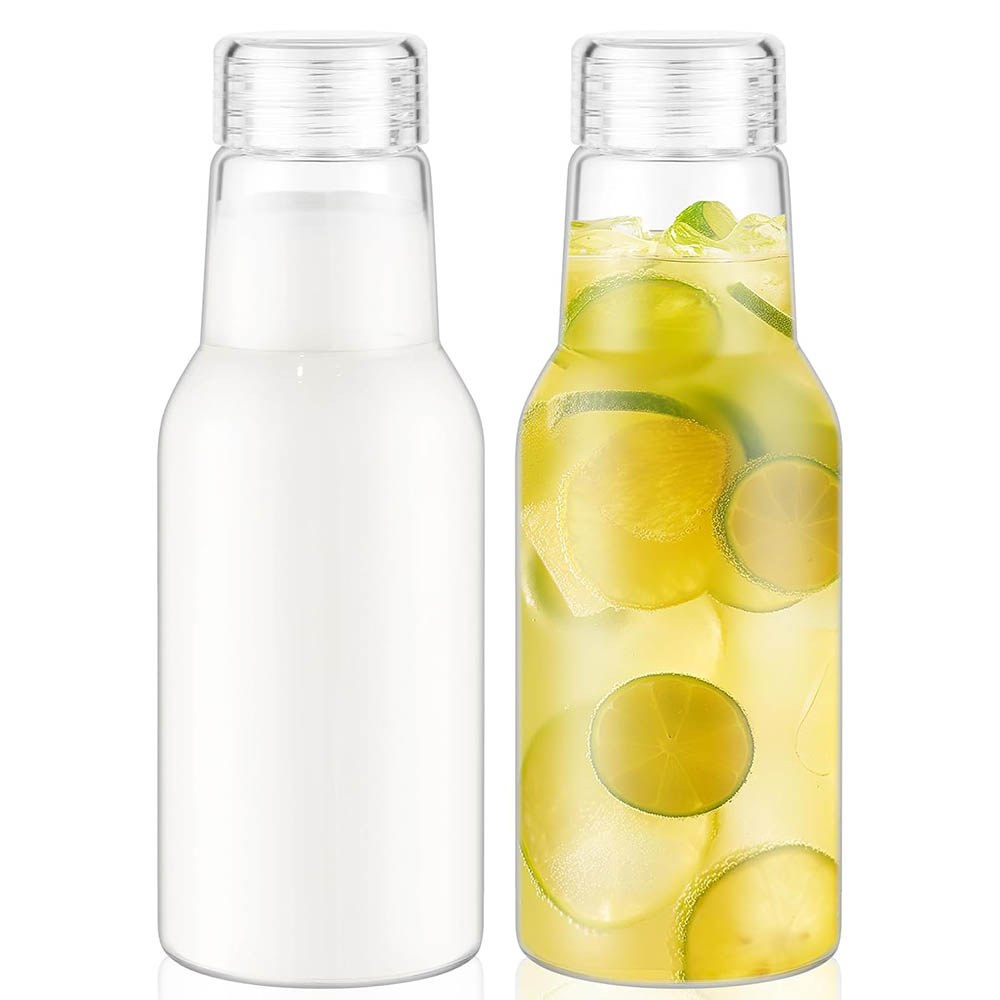 蓋付き17オンスガラスボトル、ジュース、スムージー、水、牛乳、飲料保存、ピクルス、ジャム、食品保存用のクリアメイソンジャー