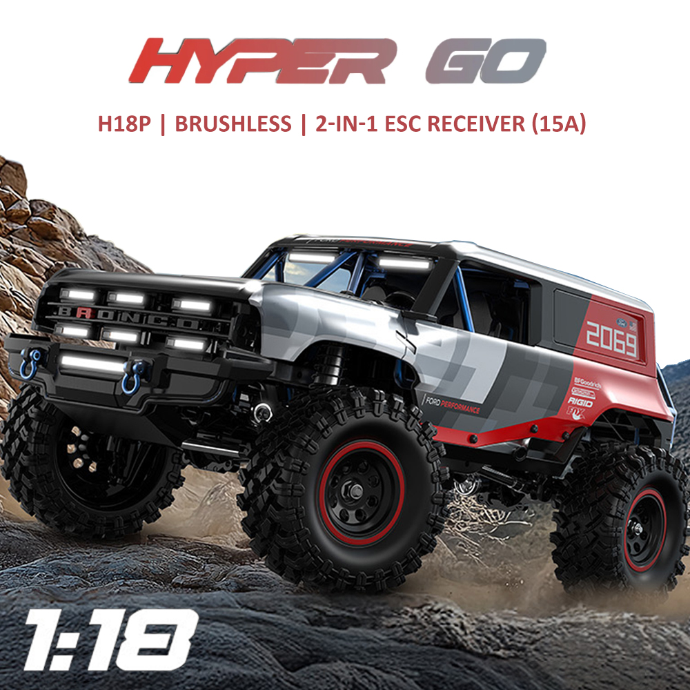 ハイパーゴー H18P RC カー MJX 1/18 ブラシレスリモートコントロール車両 4WD 電動オフロードクライミングクローラーモデルトラックのおもちゃ