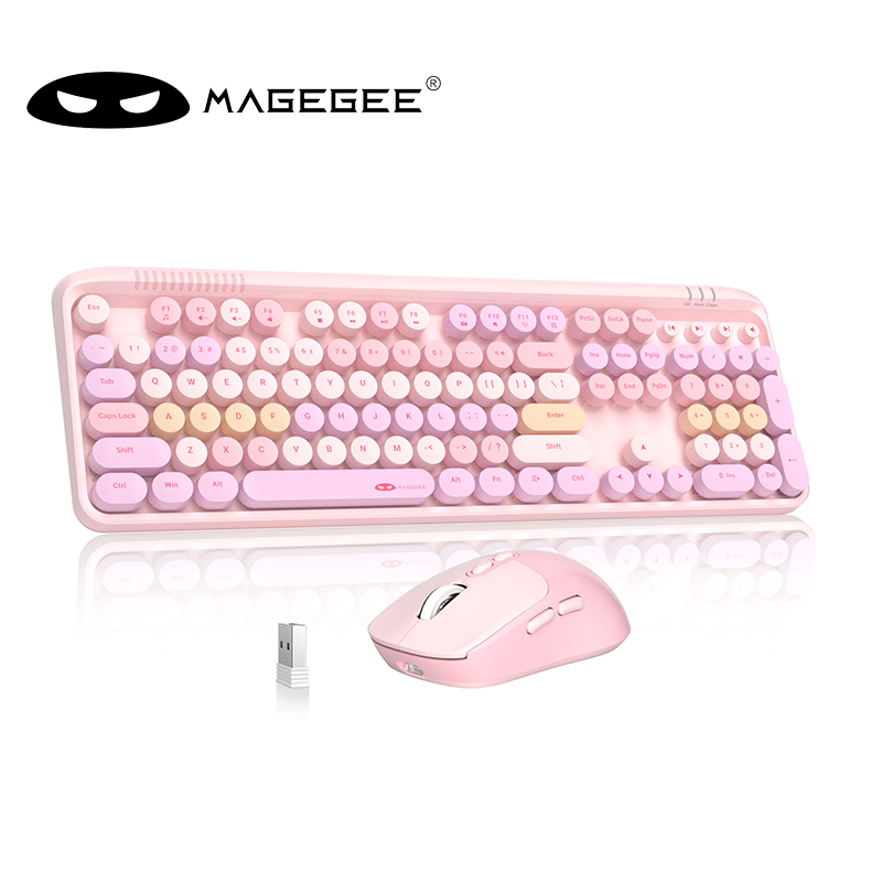 MageGee V920 有線ゲームキーボードワイヤレス 3 DPI 調整可能なマウスセット 104 キー省電力ラップトップタブレット PC アクセサリー