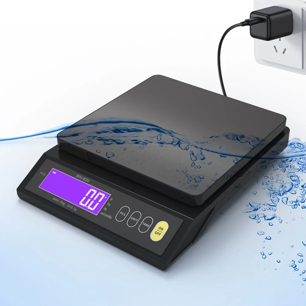 5 キロ 10 キロデジタルスケール充電式電気スケール 0.1 グラム 1 グラムキッチンスケール計数風袋ゼロ調整オートパワーオフ単位変換