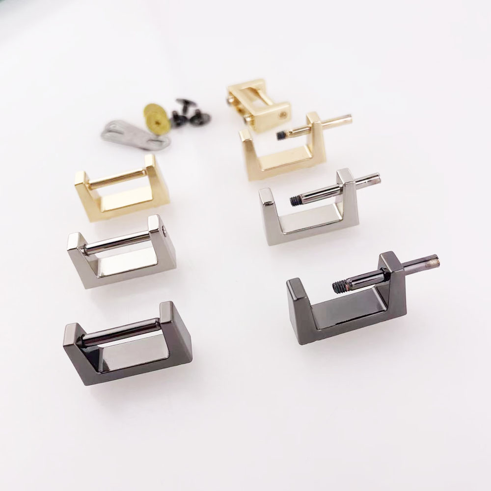 10 個ネジバッグストラップ固定ハンガーブリッジバックル 16-17 ミリメートルハンドバッグコネクタキャップクラスプストラップスライダーストッパーハードウェアアクセサリー