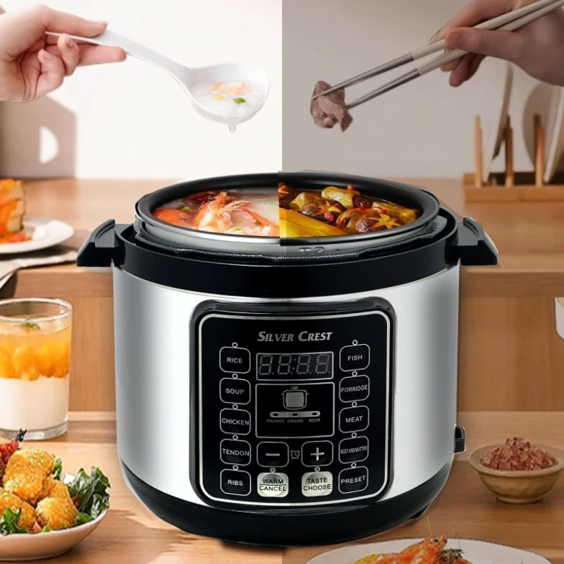 6LE電気圧力鍋大容量家庭用多機能電気炊飯器インテリジェント予約3ステップタイマーギア
