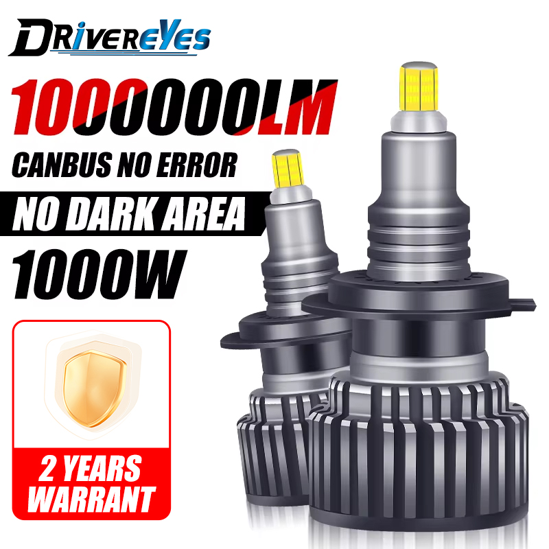 1000000LM 1000 ワット H7 Led 360 H1 HB3 HB4 9012 HIR2 Led H11 H8 9006 9005 H27 880 881 車のヘッドライト電球オートフォグランプ 12V 3D チップ