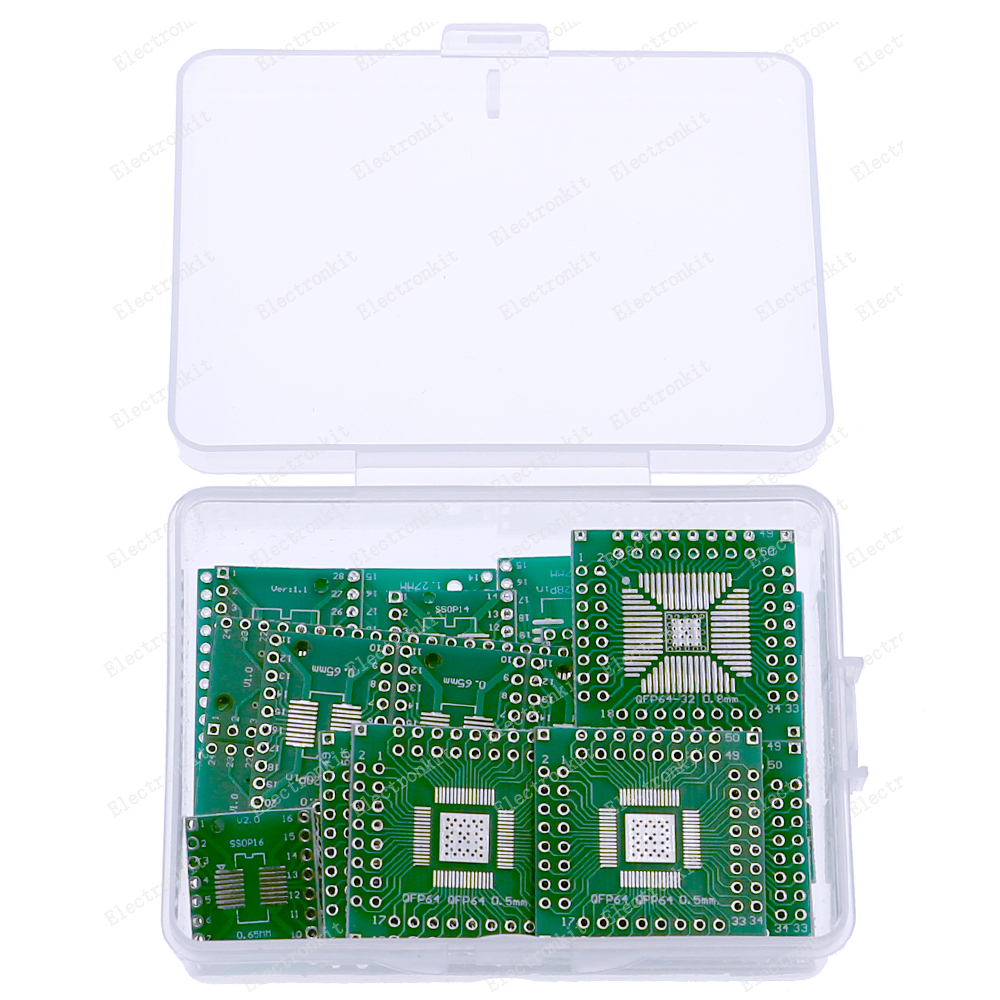 40 個 PCB ボードキット SMD ターンに DIP アダプタコンバータプレート SOP8 SOP10 SOP14 SOP16 SOP24 SOP28 TQFP32、44、48、64、84、100