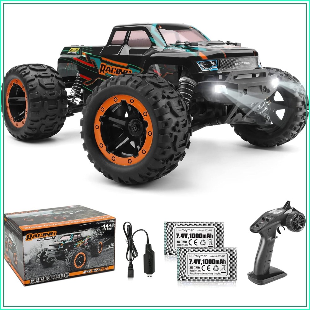 1:16 RC カー 36km/h 高速リモート コントロール トラック、バッテリー 2 個付き全地形防水オフロード車、2.4G RTR クローラー