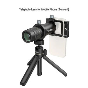 iPhone 16 Pro/Pro MaxのT型コネクタに対応した汎用スマートフォン用8倍固定焦点望遠レンズ、ミニ三脚付き 4737