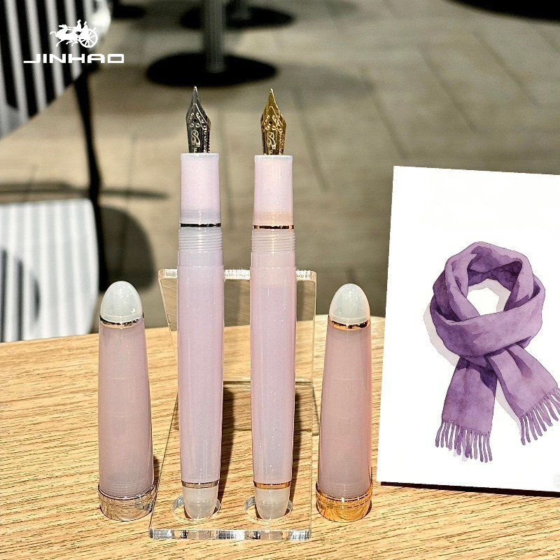 2026 年限定版桜ピンクのスカーフ型ペン先! JINHAO 82 プラス アクリル万年筆 学校事務用品 文房具