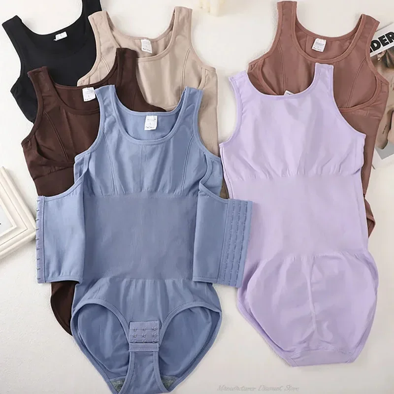 新しいボディスーツシェイプウェアとジッパーベルト女性おなかコントロール Fajas ボディシェイパーウエストトレーナー痩身ニッパーコルセットトップス