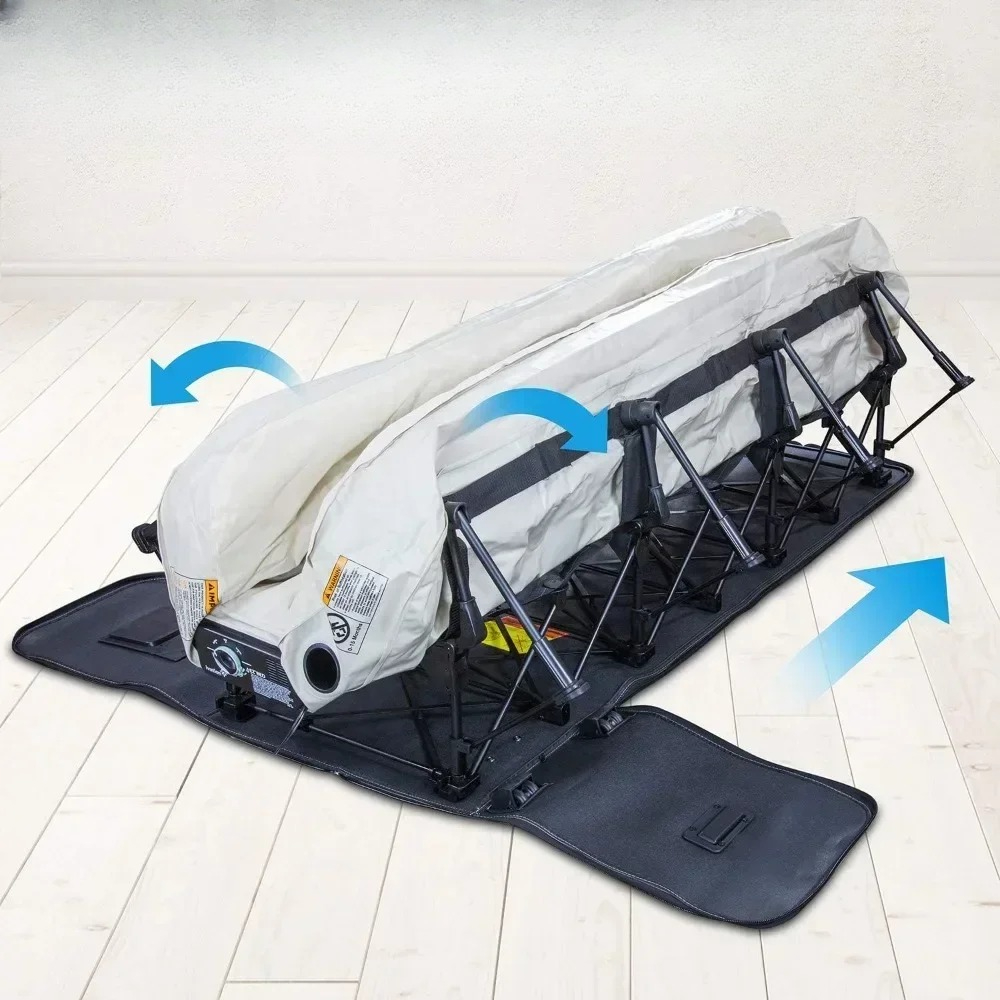 ##For Twin Air Mattress with Frame & Rolling Case, Self Inflatable, Blow Up Bed Auto Shut-Off, Comfortable Surface Air Bed&