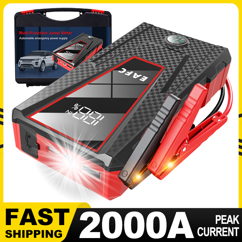 パワーバンク 2000A/1200A ジャンプスターターポータブルバッテリー充電器車のブースター 12V 自動始動装置緊急車バッテリースターター