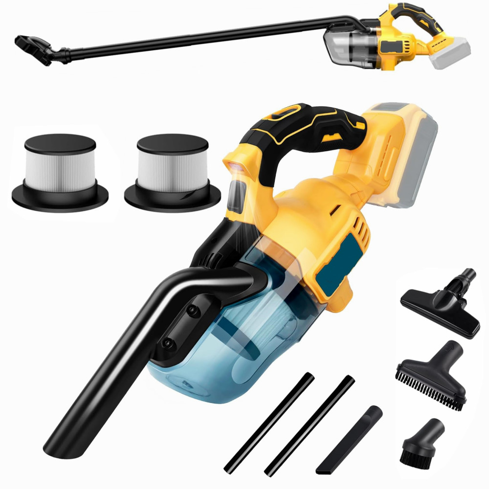 Dewalt 20Vバッテリー用400Wコードレス掃除機ポータブルハンド掃除機2個濾過HEPA付き床、カーペット、車家庭用