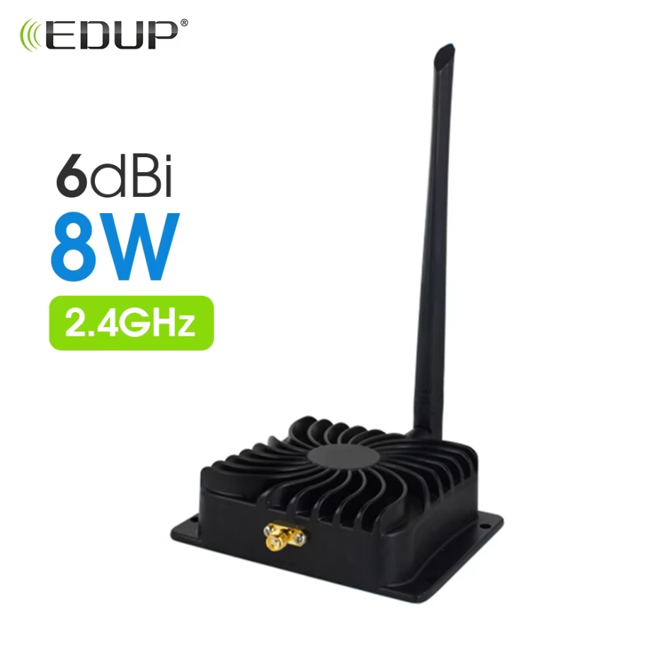 EDUP 8 ワット WiFi 信号ブースター 2.4GHz AB003 パワーアンプルーターワイヤレスレンジエクステンダーリモコン長距離ブースター