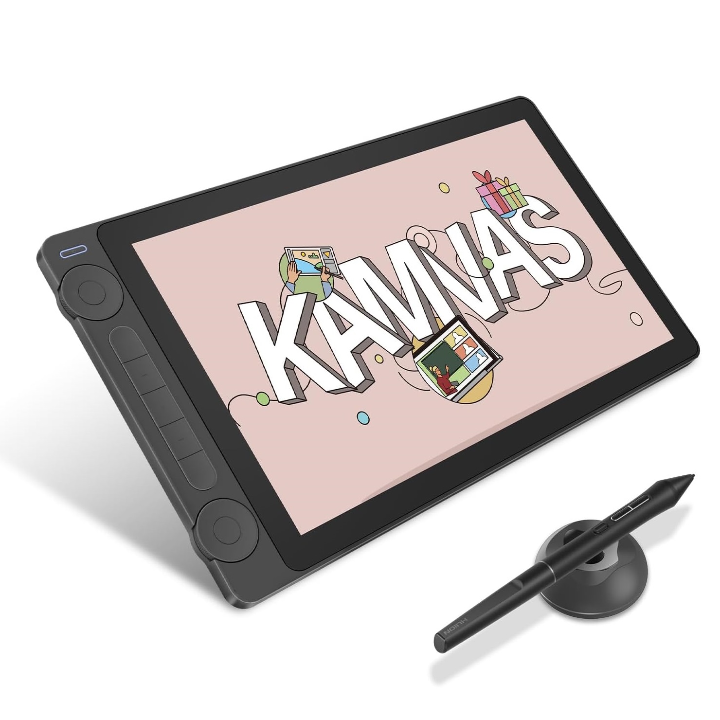 Huion Kamvas 13 Gen 3 描画ディスプレイ 13.3 インチ アート タブレット アンチスパークル キャンバス ガラス、99% sRGB、PenTech 4.0 16384 筆圧