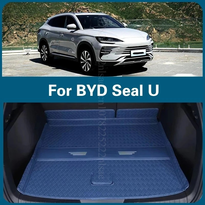 車のトランクマット BYD シール U EV 2025 SongPlus DMI カーゴブーツライナートレイ防水ボトムプロテクターパッド車のインテリアアクセサリー