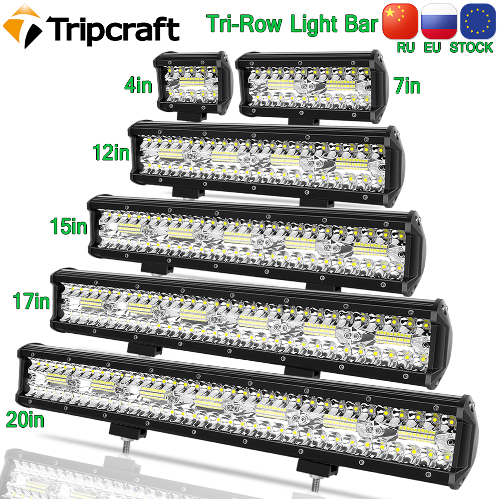 Tripcraft LED パネル LED バー 4-28 インチ LED ライトバー LED ポッドライト コンボビーム 車 トラクター ボート オフロード 4x4 LED ライトバー