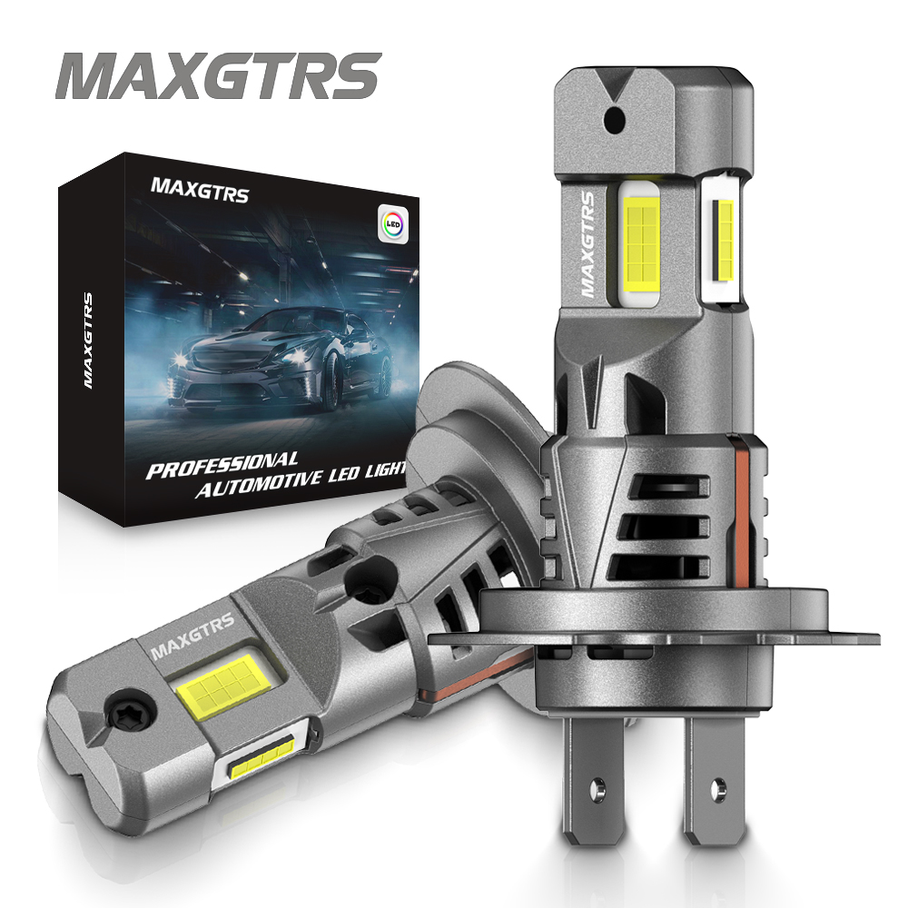 2x 三面ライト H7 H8 LED ヘッドライトキット ファン付き Canbus エラーフリー 6500K ワイヤレスターボ駆動ヘッドランプ交換用電球
