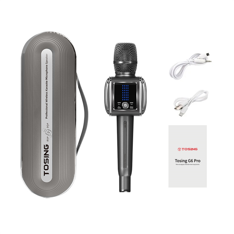 TOSING G6 Pro 20W ワイヤレス Bluetooth PA スピーカーマイクポータブルスタジオマイク大人子供用ベストセラー