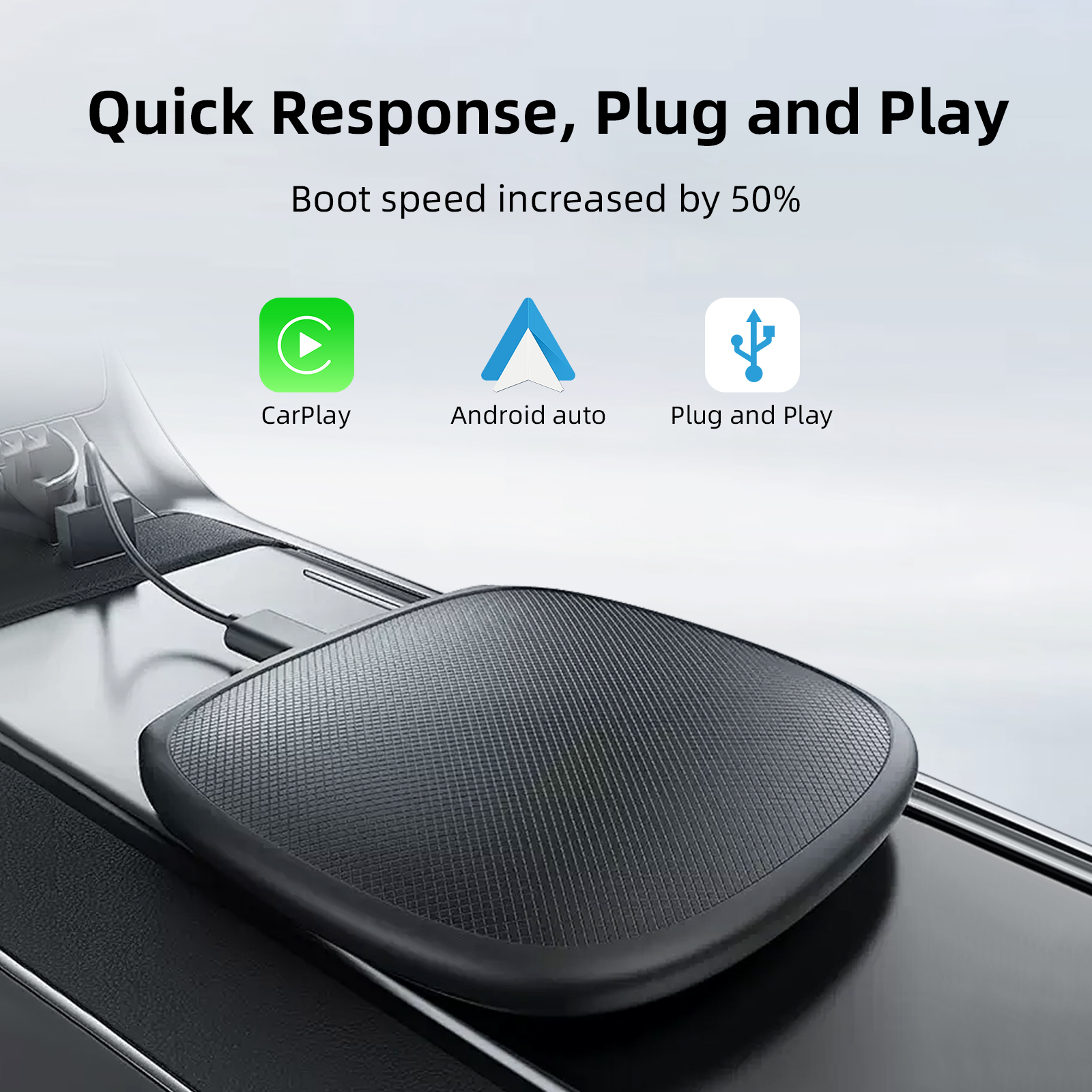 EzoneTronics CarPlay Android Ai ボックス有線ワイヤレス carplay Android オクタコア 8 グラム 128G プラグアンドプレイサポート HDMI 出力