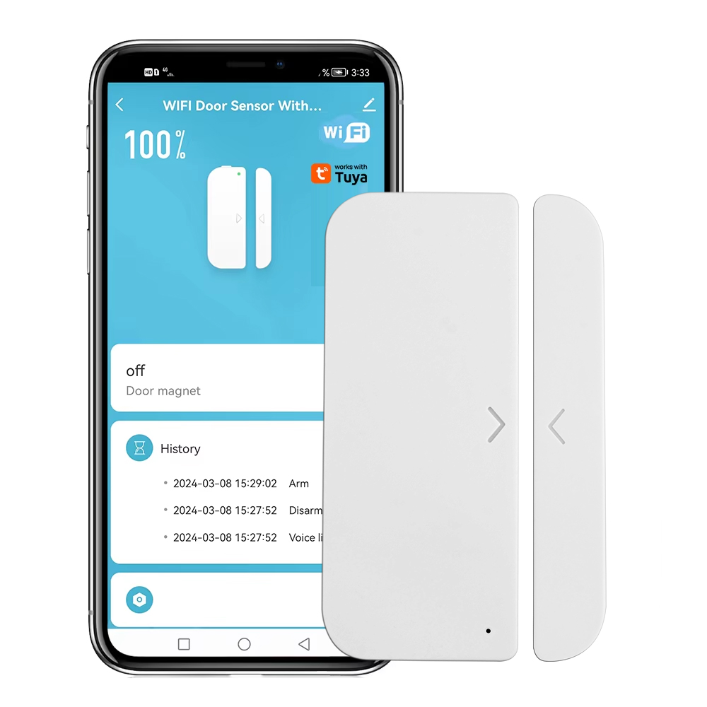 Tuya スマート WiFi ドアセンサー磁気窓警報検出器動作 Alexa Google ホームポータブル ABS ホームセキュリティシステム